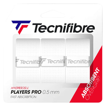 Pro Players Tennis Overgrip 3 Pack, Tecnifibre, White, Tennis Express, PROPLAYER3PK-WHITE-1