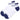 Women's Pro Tennis Socks White and Navy