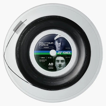 Polytour Force Tennis String Reel Black,Strings,Yonex,Black,17,Tennis Express,PTGFO-BKR-17