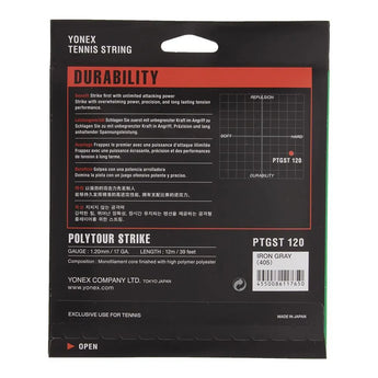 POLYTOUR STRIKE Tennis String Iron Gray-Strings-Yonex-PTGST-SET-2-Tennis Express