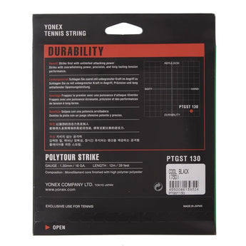 POLYTOUR STRIKE String Black-Strings-Yonex-PTGSTBK-SET1-Tennis Express
