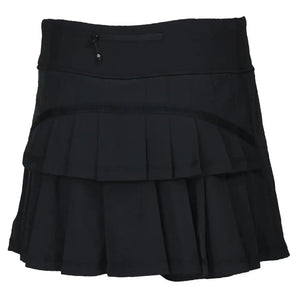 Womens Performance Tennis Skort Black-Apparel-Paddletek-PTW03-BU24-1-Tennis Express