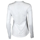 Womens Long Sleeve Performance Tennis Top White and Black-Apparel-Paddletek-PTW06-WU24-1-Tennis Express