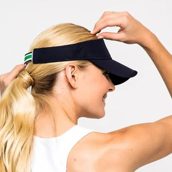 Women's Performance Tennis Visor-Apparel-Ame and Lulu-PV-T-S25-Navy2-Tennis Express