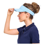 Women's Performance Visor Tennis Light Blue, Ame and Lulu, Tennis Express, PV174-B-2