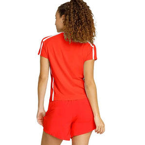 Womens Baseline Shortsleeve Pickleball Top Flamenco-Apparel-Spin-It-PX3126-0937U24-1-Tennis Express