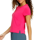 Women's Bijou Boxy Short Sleeve Pickleball Top Vivid Pink-Apparel-Spin-It-PX3164-3808S25-2-Tennis Express