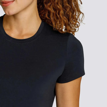 Women's Bijou Short Sleeve Tennis Top Onyx-Apparel-Tail-PX3164-9007F24-2-Tennis Express