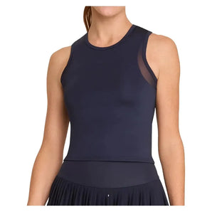 Women's Yana Cropped Pickleball Tank with Bra-Apparel-Spin-It-PX3224-B-N-Tennis Express