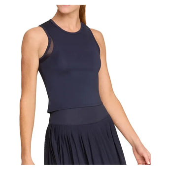 Women's Yana Cropped Pickleball Tank with Bra-Apparel-Spin-It-PX3224-B-N1-Tennis Express