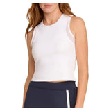 Women's Yana Cropped Pickleball Tank with Bra-Apparel-Spin-It-PX3224-B-W2-Tennis Express