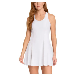 Women's Meghan Flared Pickleball Dress-Apparel-Spin-It-PX3230-B-W-Tennis Express