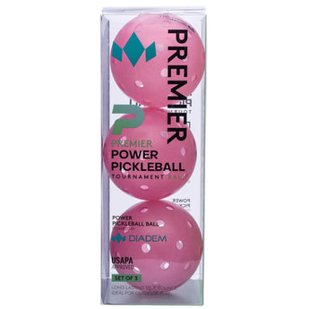 Power 3 Pack Pickleball Balls Pink-Balls-Diadem-Pickleball_pink_package_1800x1800_9080025b-24f9-4ac8-85bf-861d1f0a257f-Tennis Express