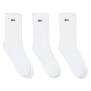 Unisex Classic Tennis Socks 3 Pack,Socks,Lacoste,001 White,6.5/8.5,Tennis Express,RA9192-BF26-001