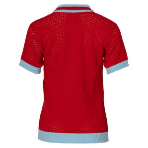 Women's Rally Polo Red and Light Blue,Apparel,Bubble,,,Tennis Express,RALS-RLB-1