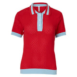 Women's Rally Polo Red and Light Blue,Apparel,Bubble,Red/Light Blue,XS,Tennis Express,RALS-RLB