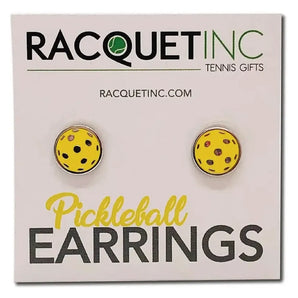 Pickleball Earrings Yellow-Accessories-Racquet Inc-RITG75-Tennis Express