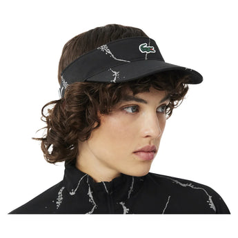 Women's Players Tennis Visor Black, Lacoste, Tennis Express, RK6762-031F26-2
