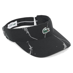 Women's Players Tennis Visor Black, Lacoste, Black, Tennis Express, RK6762-031F26-BLACK-1