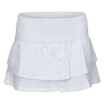 Women's Ruffle 13.5 Inch Tennis Skort,Apparel,Bubble,White,XS,Tennis Express,RUF-B-w-1