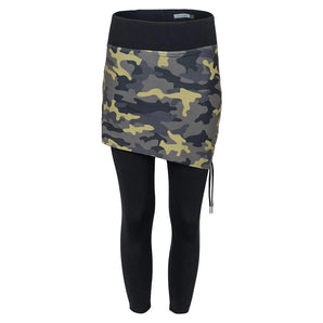 Women's Elise Tennis Capri Black and Camo-Apparel-Inphorm-S20031-0440H24-Tennis Express