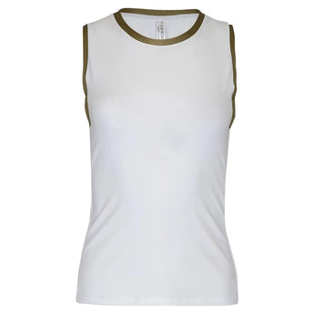 Women's New Harper Tennis Tank White and Camo-Apparel-Inphorm-S24004-0442H24-Tennis Express