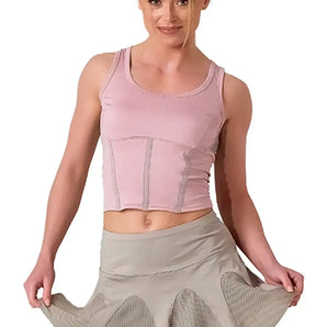 Women's Mai Tennis Tank Dusty and Latte-Apparel-Inphorm-S25004-2510S25-Tennis Express