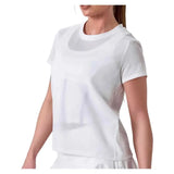 Women's Baila Short Sleeve Tennis Top White-Apparel-Inphorm-S25006-001F25-1-Tennis Express