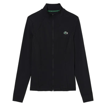 Women's Essentials Tennis Demi-Zip Top Black-Apparel-Lacoste-SF0145-031-2-Tennis Express