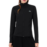 Women's Essentials Tennis Demi-Zip Top Black-Apparel-Lacoste-SF0145-031-Tennis Express