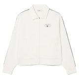 Women's Heritage Tennis Sweatshirt, Lacoste, EV0 Flour/Navy Blue, Tennis Express, SF6822-F26-EV0-FLOUR-NAVY-BLUE-1