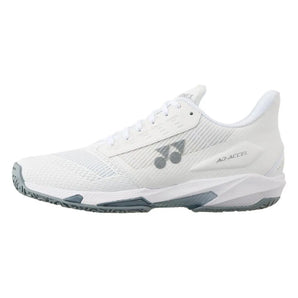 Women's Power Cushion AD-ACCEL Clay Tennis Shoes White-Footwear-Yonex-SHTAALG-WHF24-1-2-[Sku]-Tennis Express