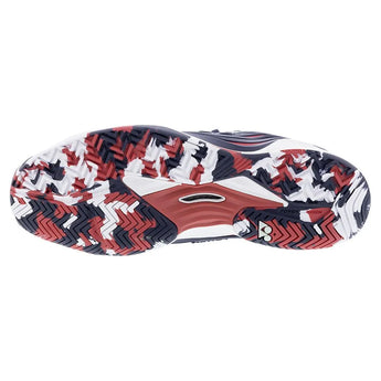 Men's Power Cushion Fusionrev 5 Tennis Shoes Navy and Red-Footwear-Yonex-SHTF5MAC-S2405-Tennis Express