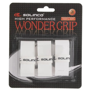 Wonder Tacky Tennis Over Grip White 3 Pack-Accessories-Solinco-SOL1920072-Tennis Express