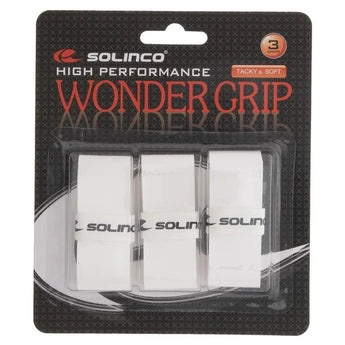 Wonder Tacky Tennis Over Grip White 3 Pack-Accessories-Solinco-SOL1920072-Tennis Express