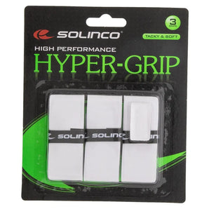 Hyper Extra Tacky Tennis Over Grip White 3 Pack-Accessories-Solinco-SOL1920368-Tennis Express