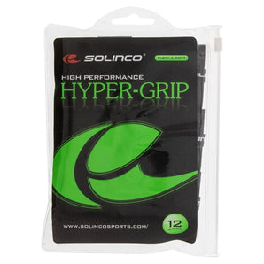 Hyper Extra Tacky Tennis Over Grip Black 12 Pack-Accessories-Solinco-SOL1920370-Tennis Express