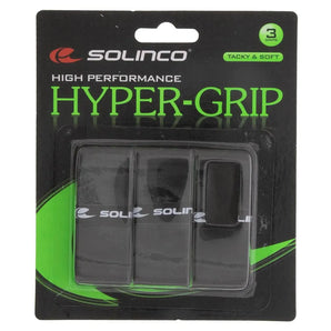 Hyper Extra Tacky Tennis Over Grip Black 3 Pack-Accessories-Solinco-SOL1920371-Tennis Express