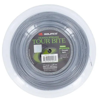 Tour Bite 17G 1.20MM Reel Tennis String Silver-Strings-Solinco-SOLTB17R-Tennis Express