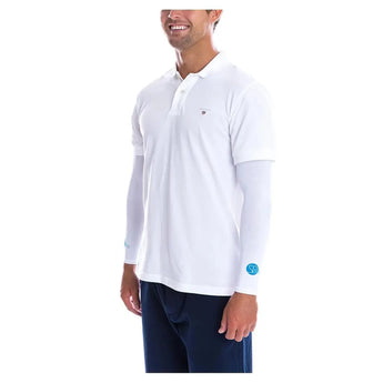 Sun Protection Shoulder Wrap Plain Logo-Accessories-Sparms-SP-SHAW-PL-S21-wht-3-Tennis Express