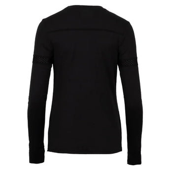 Women's Pacer Long Sleeve Tennis Top-Apparel-Lija-SS-1587BWBF20-1_BLK-Tennis Express