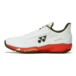 Men's AD-ACCEL Tennis Shoes White and Orange-Footwear-Yonex-STAACWO-F25-1-Tennis Express