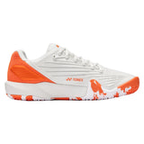 Men's CLAY Court Power Cushion Eclipsion 5 Tennis Shoes Silver and Orange, Yonex, Tennis Express, STE5MCSOR-2