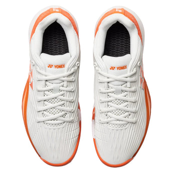 Men's CLAY Court Power Cushion Eclipsion 5 Tennis Shoes Silver and Orange, Yonex, Tennis Express, STE5MCSOR-3