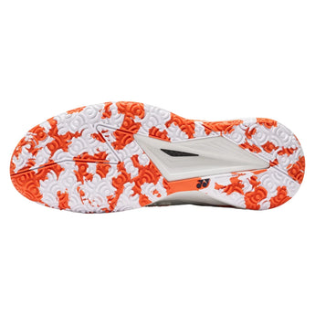 Men's CLAY Court Power Cushion Eclipsion 5 Tennis Shoes Silver and Orange, Yonex, Tennis Express, STE5MCSOR-5