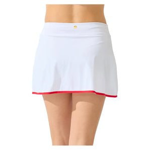 Women's Farah Tennis Skort White and Cherry Red,Apparel,Bobbe,,,Tennis Express,STFF-FS-2108-4