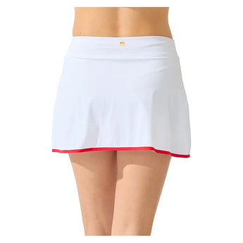 Women's Farah Tennis Skort White and Cherry Red,Apparel,Bobbe,,,Tennis Express,STFF-FS-2108-4