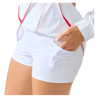Women's Farah Tennis Skort White and Cherry Red,Apparel,Bobbe,,,Tennis Express,STFF-FS-2108-7