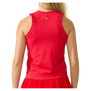 Women's Rally Tennis Tank Cherry Red,Apparel,Bobbe,,,Tennis Express,STFF-RT-1110-4
