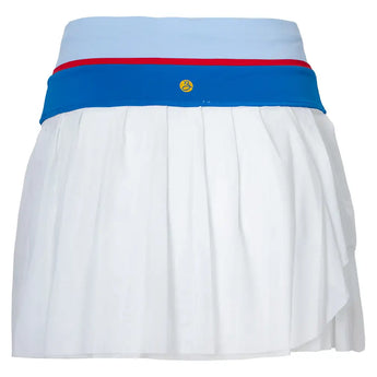 Women's Slice Tennis Skort White and Azure,Apparel,Bobbe,,,Tennis Express,STFF-SS-2111-2